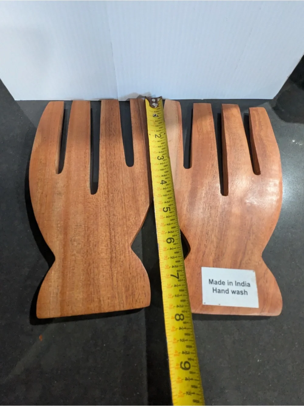NWOT Wooden Salad Tongs/ Servers | Natural Brown